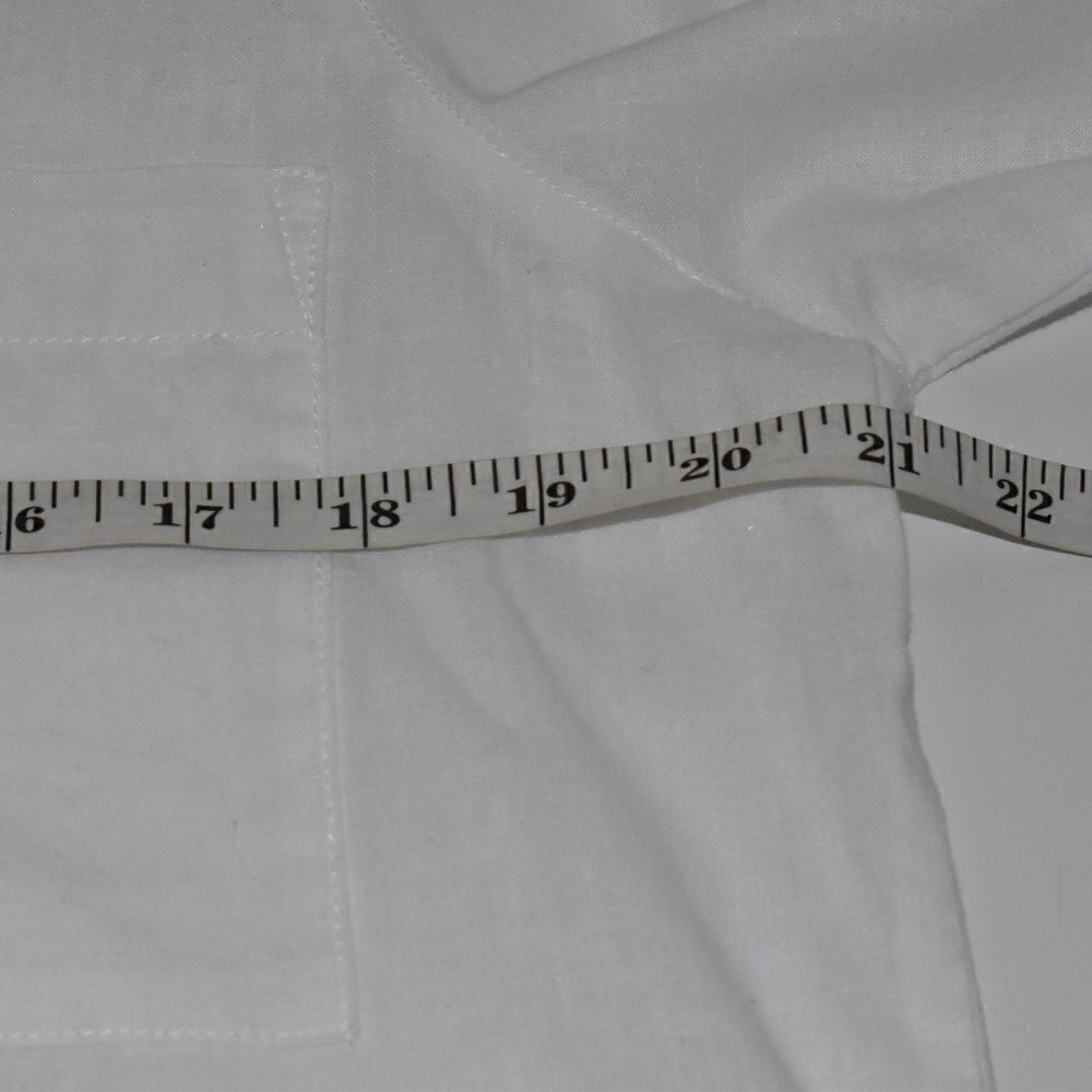 Old Navy Long Sleeve White Linen Tunic Top Size M - Picture 4 of 12